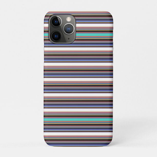Cute black blue stripes Case-Mate iPhone case (Back)