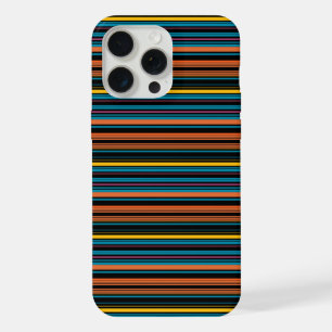 Cute black blue stripes iPhone 15 pro max case