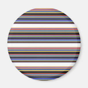 Cute black blue stripes magnet