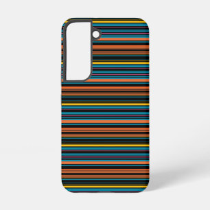 Cute black blue stripes samsung galaxy case