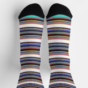 Cute black blue stripes socks