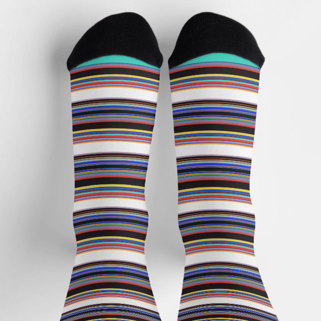 Cute black blue stripes socks (Top)