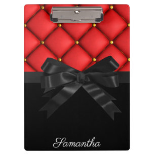 Cute Black Bow Clipboard