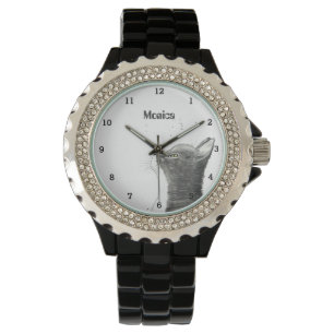 Cute Black Cat Animal Kitty Kitten Woman Watch