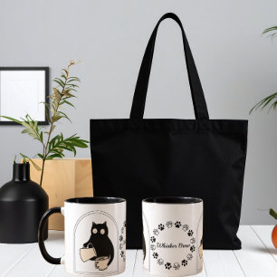 Cute Black Cat Barista Coffee Mug