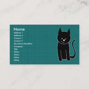 Cute Black Cat Business Card