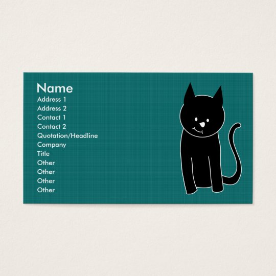 Cute Black Cat Business Card