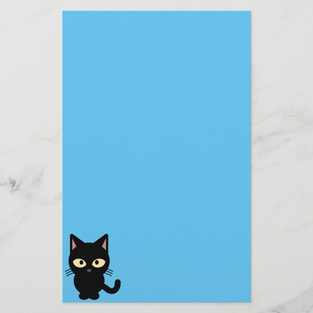 Cute black cat cartoon stationery (Front)