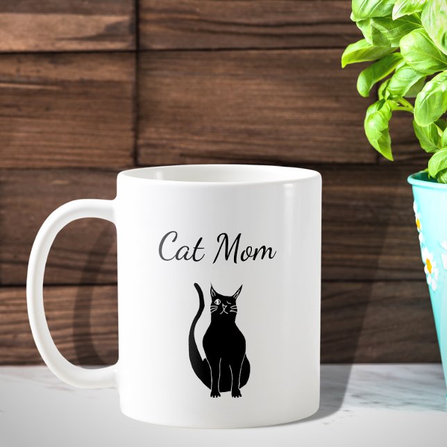 Cute Black Cat Cartoon Winking Kitty   Coffee Mug (Creator Uploaded)