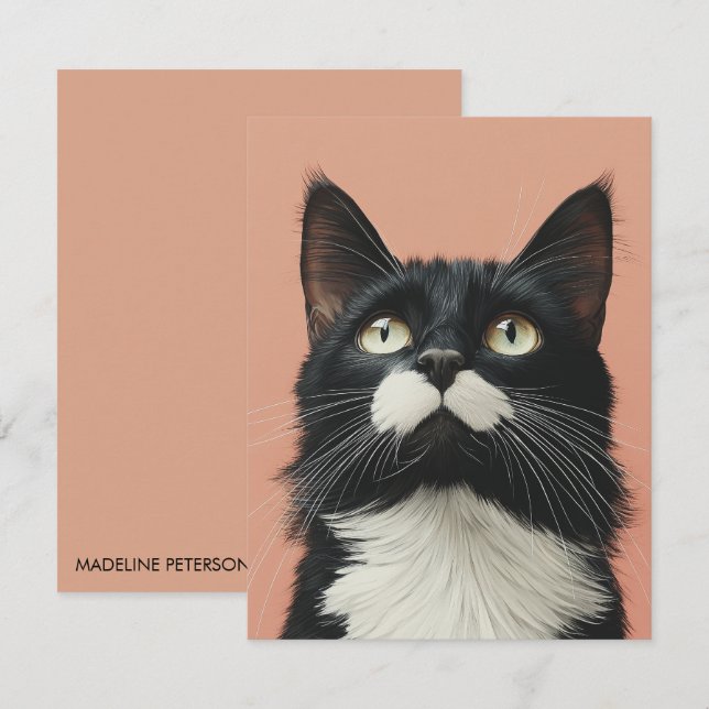 Cute Black Cat Cat Lover Card (Front/Back)