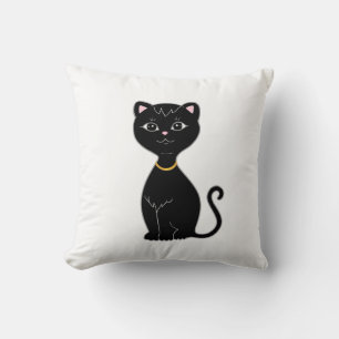 Cute Black Cat Cushion