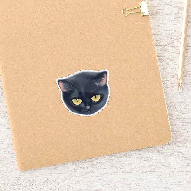 Cute Black Cat Face (Notebook)