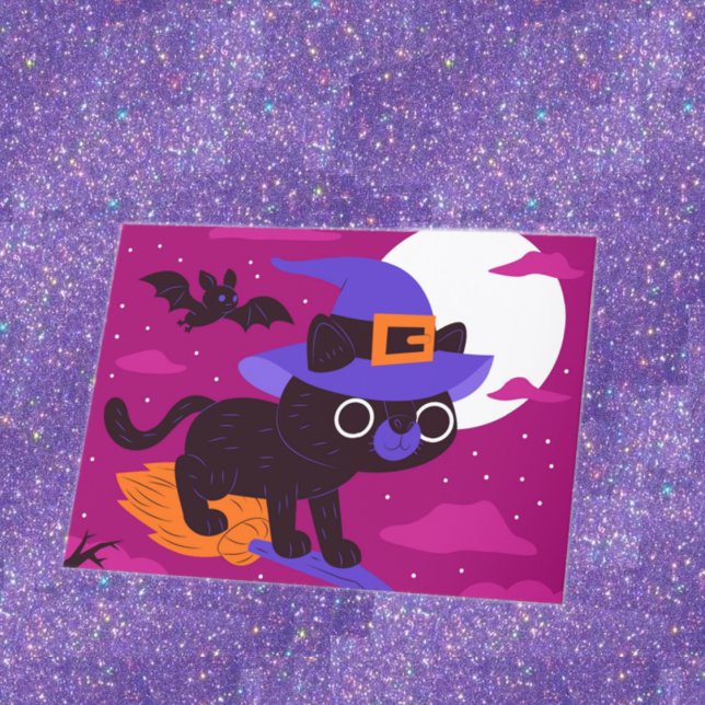 Cute Black cat Halloween Card (Creator Uploaded)