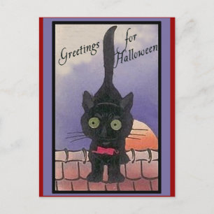 Cute Black Cat Halloween Cards
