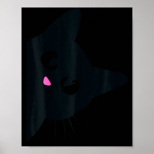 Cute Black Cat Halloween Costume Kitten Kids Toddl Poster