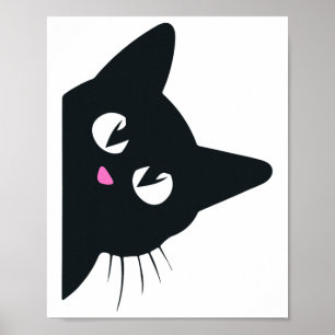 Cute Black Cat Halloween Costume Kitten Kids Toddl Poster