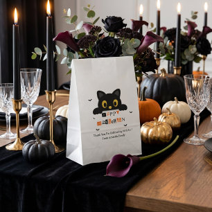 Cute Black Cat Halloween Favour Bags