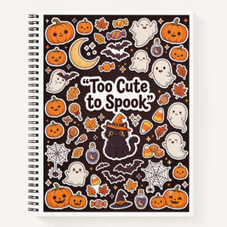 Cute Black Cat Halloween Notebook