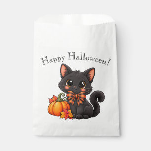 Cute Black Cat Halloween Party Favor Bags