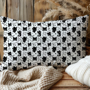 Cute Black Cat Halloween Pattern for Cat Lovers Pillowcase