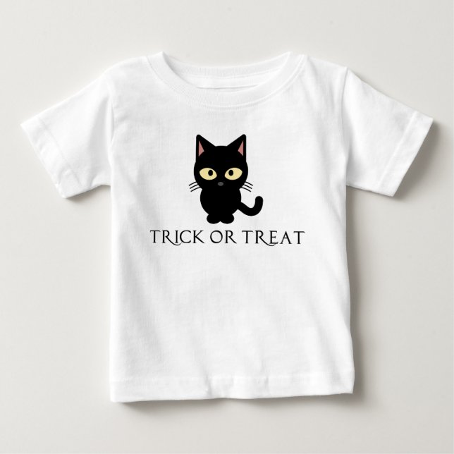 Cute Black Cat Halloween Shirt (Front)