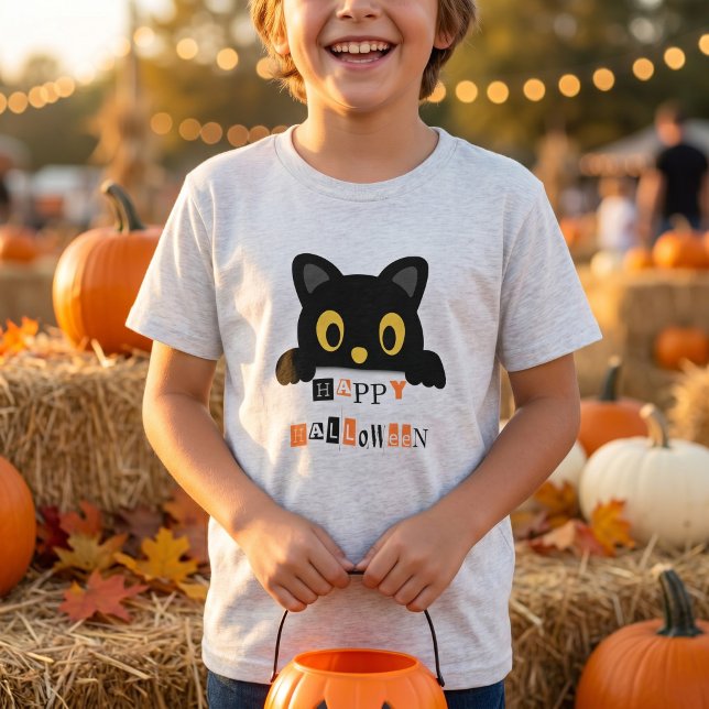 Cute Black Cat Halloween Tri-Blend Shirt (Creator Uploaded)