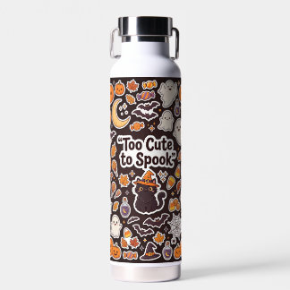 Cute Black Cat Halloween Water Bottle