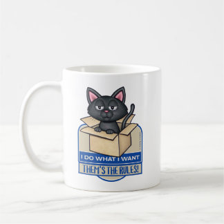 Cute Black Cat I Do What I Want Coffee Mug