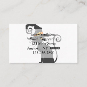 Cute black cat in a witch hat - Choose background Business Card