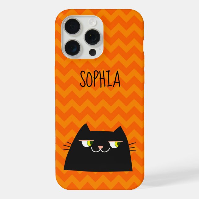 Cute Black Cat  iPhone Case (Back)