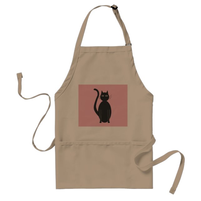 Cute black cat Kitchen Apron (Front)