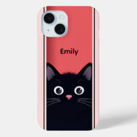 Cute Black Cat Kitten Modern Personalised Name