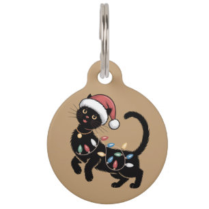 Cute Black Cat Lover Christmas Mum Gift Holiday Pet Tag