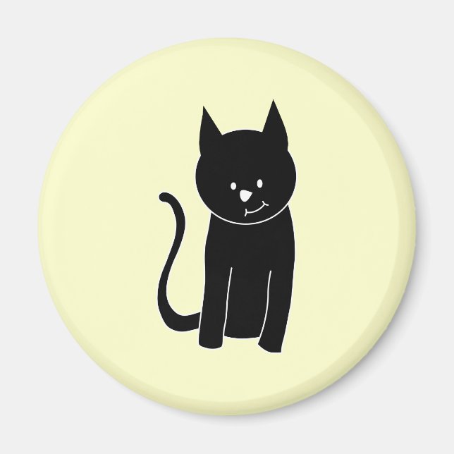 Cute Black Cat Magnet (Front)