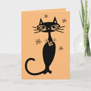 CUTE BLACK CAT MOTHER'S DAY CARD
