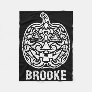 Cute Black Cat Nose Skeleton Hand Funny Halloween Fleece Blanket