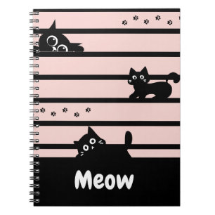 Cute Black Cat Notebook