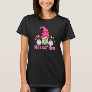 Cute Black Cat Owner Gnome For Women Girls And Bes T-Shirt