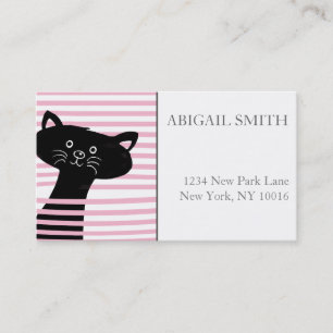 Cute Black Cat- Personalised Business Card