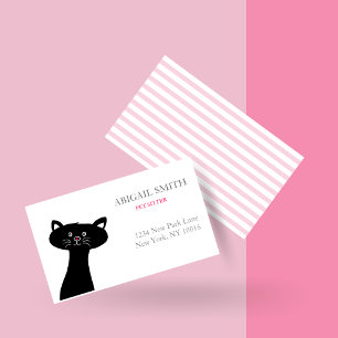 Cute Black Cat- Personalised Business Card