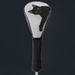 Cute Black Cat Photo Golf Head Cover<br><div class="desc">Who do you know that has a black cat? Perhaps it's you. This cover has an image of a relaxed black cat,  hanging off the edge of the sofa. A simple and sweet look that is suitable for men or women.</div>