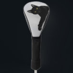 Cute Black Cat Photo Golf Head Cover<br><div class="desc">Who do you know that has a black cat? Perhaps it's you. This cover has an image of a relaxed black cat, hanging off the edge of the sofa. A simple and sweet look that is suitable for men or women.</div>