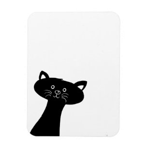 Cute Black Cat Photo Magnet