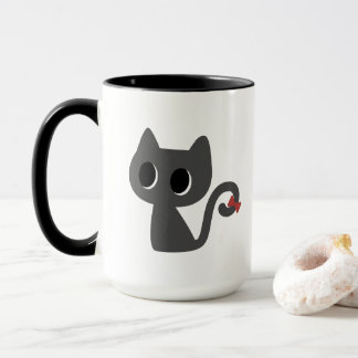 Cute Black Cat Purrrfect Morning Funny Quote Mug