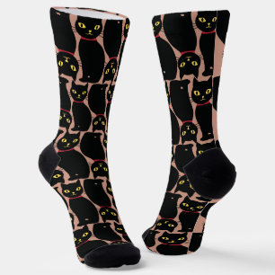 Cute Black Cat Socks Gift for Black Cat Lovers