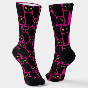 Cute Black Cat Socks Gift for Black Cat Lovers 