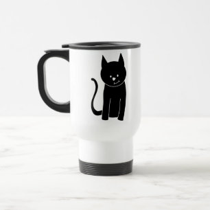 Cute Black Cat Travel Mug