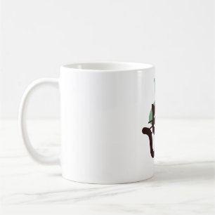 Cute Black Cat With Witches Hat Coffee Mug