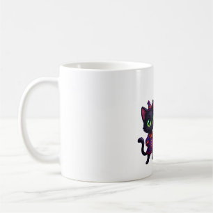 Cute Black Cat Wizard Magic Potion Halloween Coffee Mug