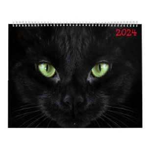 cute black cats  calendar